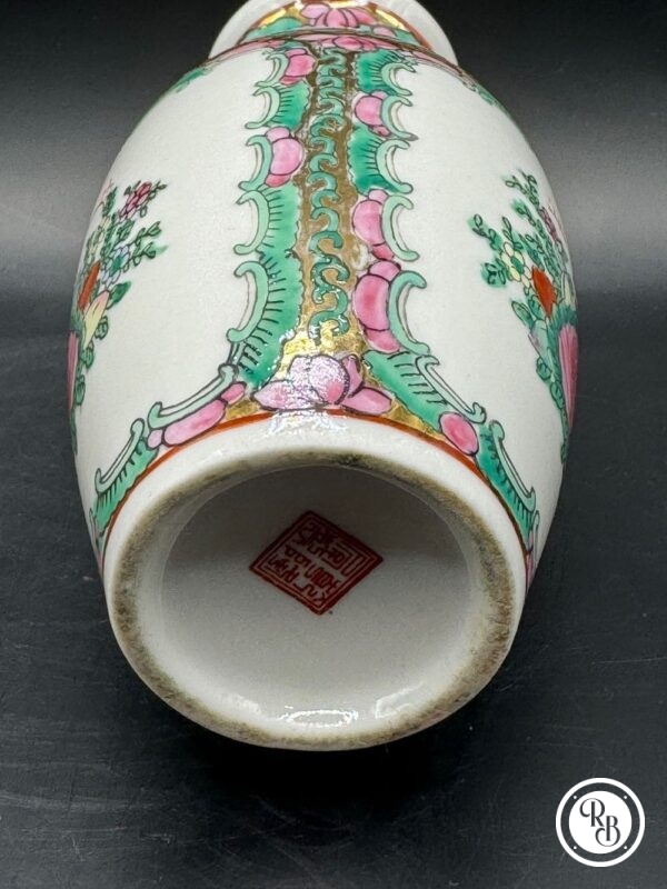 VASE CHINE DECOR FLORAL XXE CACHET ROUGE M1239