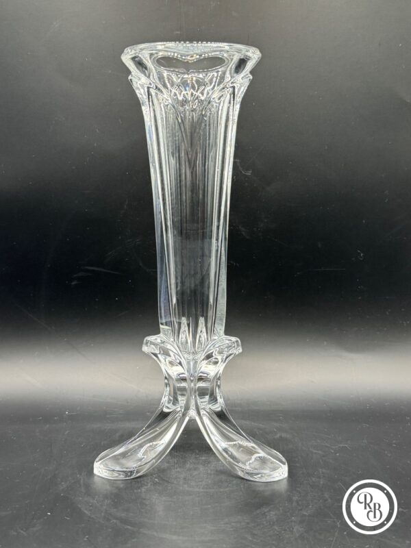 Vintage France J.G. Vase Durand Cristal d'Arques 24 % cristal plomb, trois pieds