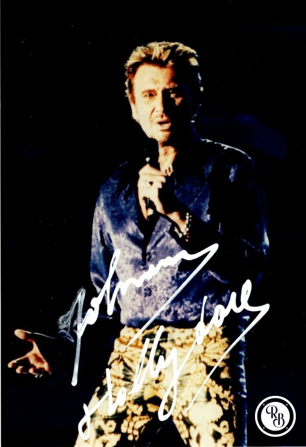 Autographe Johnny Hallyday 10x15