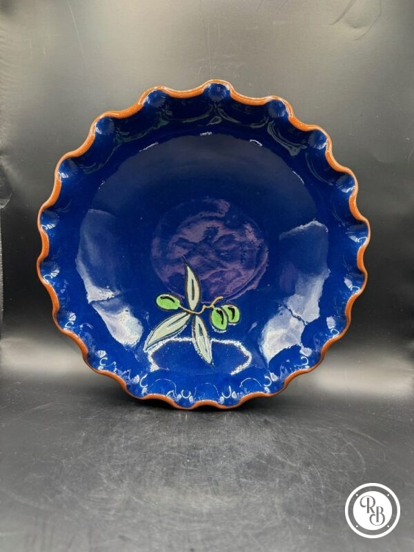 Retro_Broc_Plat_bleu_faience_signe