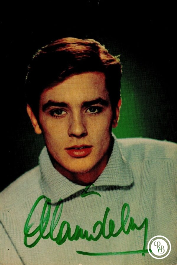 alain delon jeune autographe dédicace rare signature